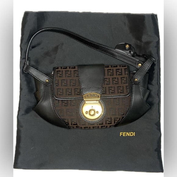 FENDI ❤️❤️ BORSA TUC ZUCCA SMALL SHOULDER BAG - Picture 4 of 14